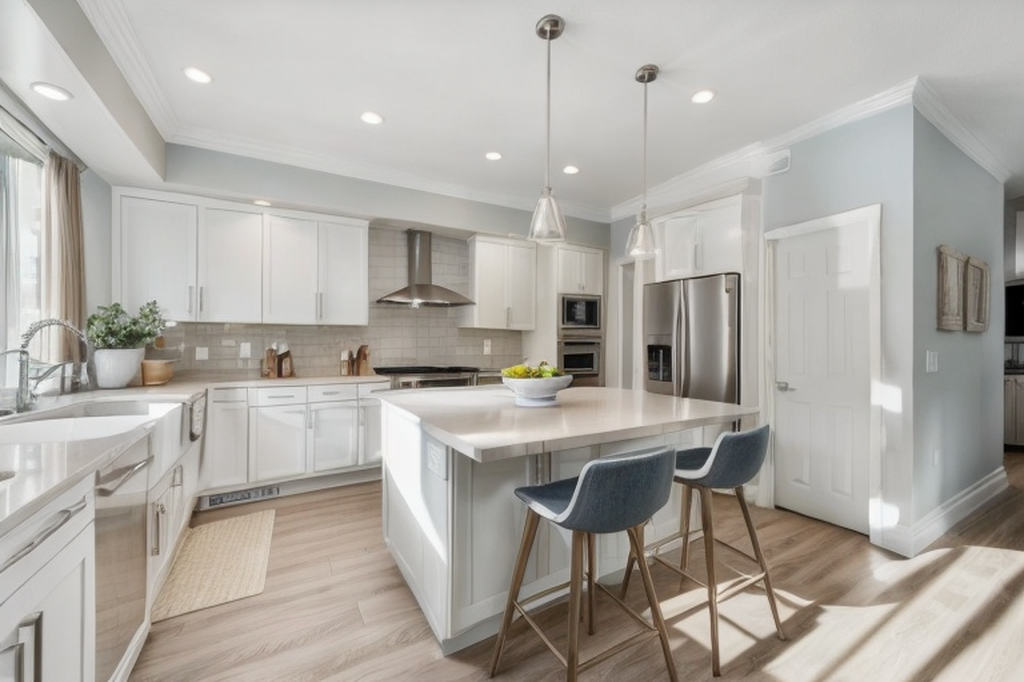 AI-generated coastal kitchen style concept